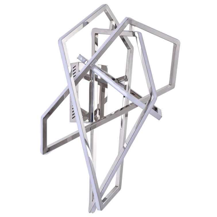 Elegant Chrome LED Wall Sconce with White Acrylic Diffusers