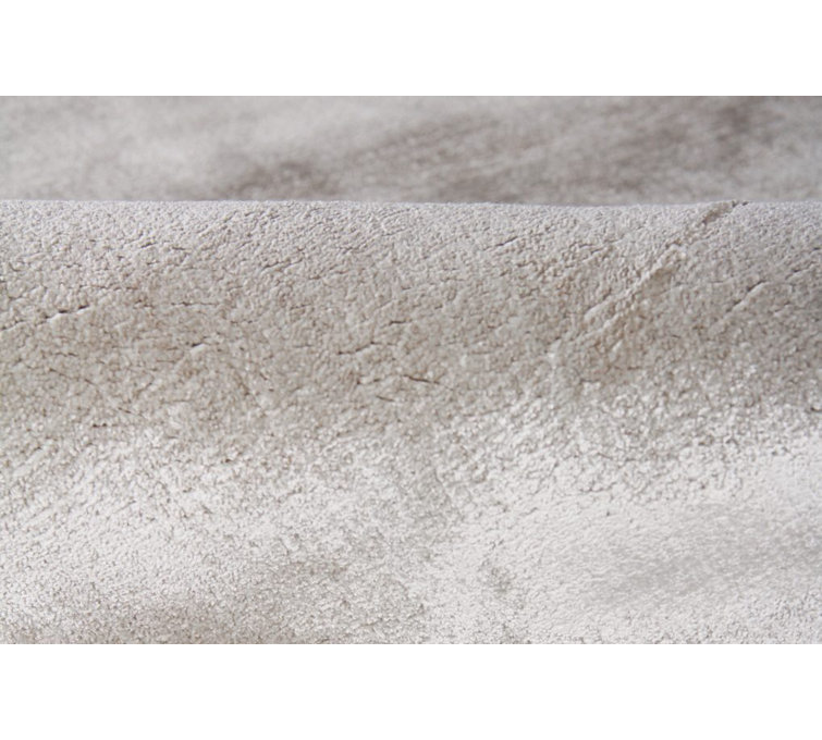 Elegant Dove Gray 6' x 9' Hand-Loomed Viscose Rectangular Rug