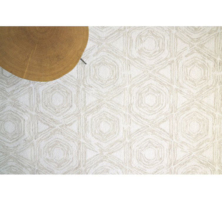 Caprice Geometric Handmade Tufted Wool and Cotton Rug, 9' x 12'