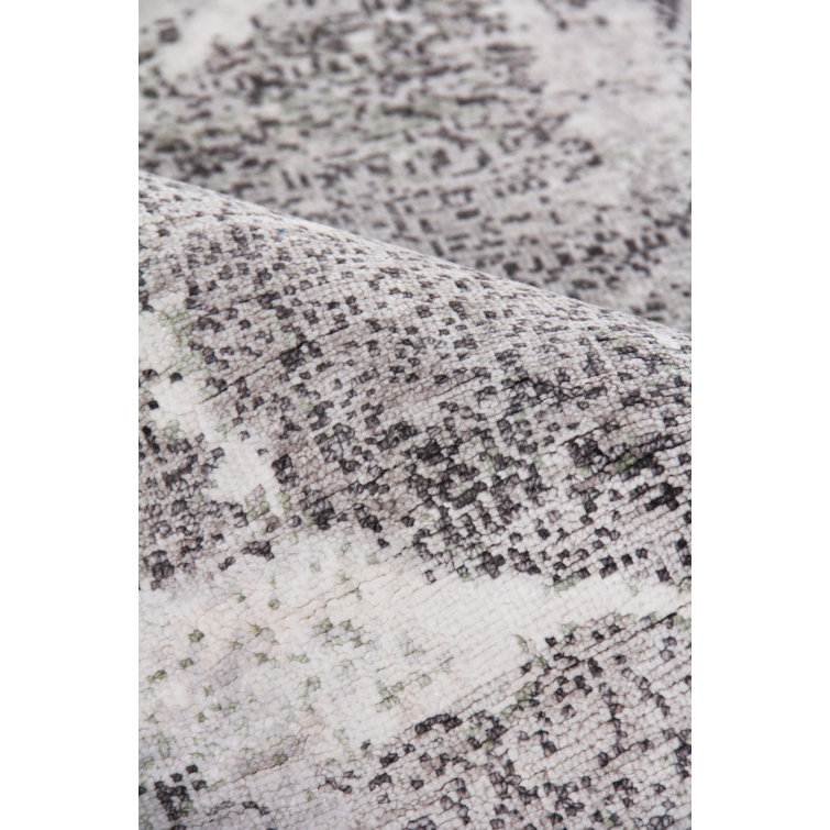 Elegant Ivory Abstract Hand-Knotted Pure Silk 8' x 10' Area Rug