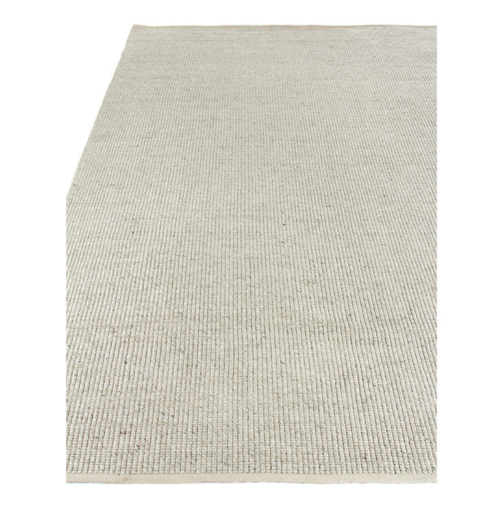 Serene Pebble Light Silver 6' x 9' Hand-Woven Wool Blend Area Rug