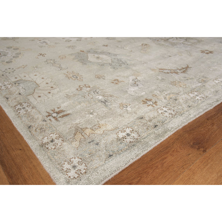 Pewter Elegance 8' x 10' Hand-Knotted Viscose-Cotton-Silk Rug