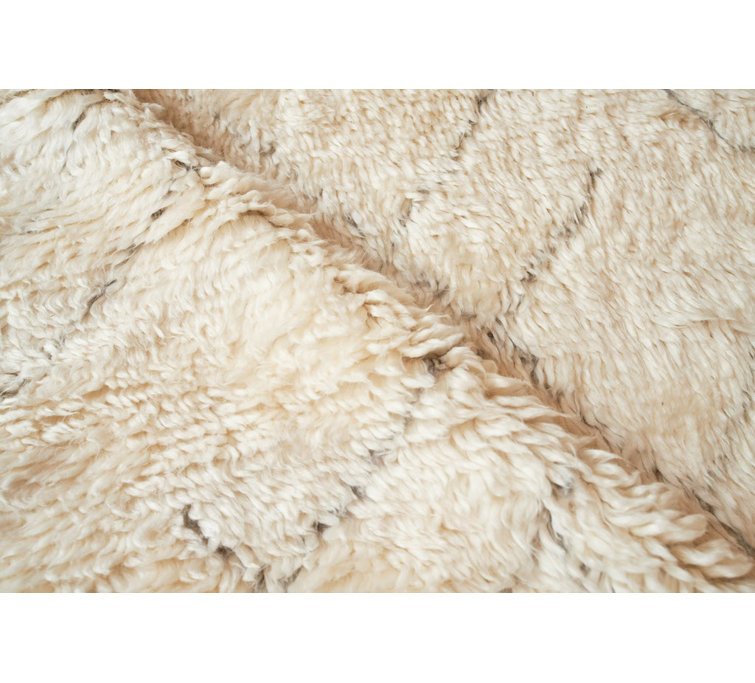 Ivory Elegance 8' x 10' Hand-Knotted Wool & Cotton Area Rug