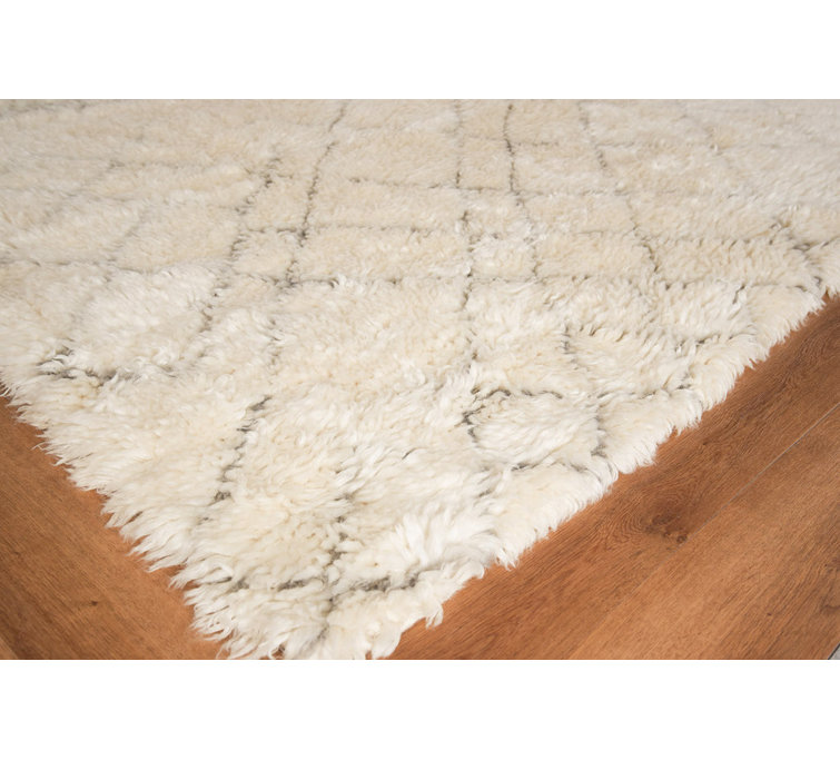 Ivory Elegance 8' x 10' Hand-Knotted Wool & Cotton Area Rug