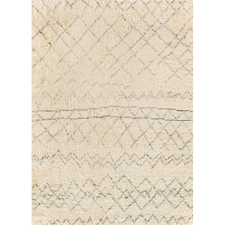 Ivory Elegance 8' x 10' Hand-Knotted Wool & Cotton Area Rug