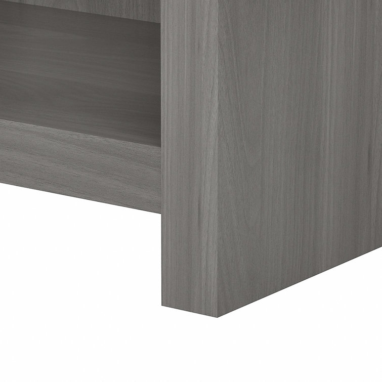 Modern Gray Adjustable 5-Shelf Wooden Bookcase