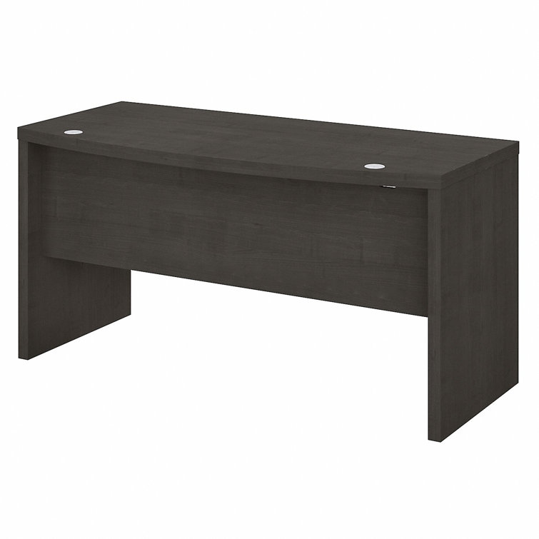 Charcoal Maple 60" Wood Desk with Filing Cabinet