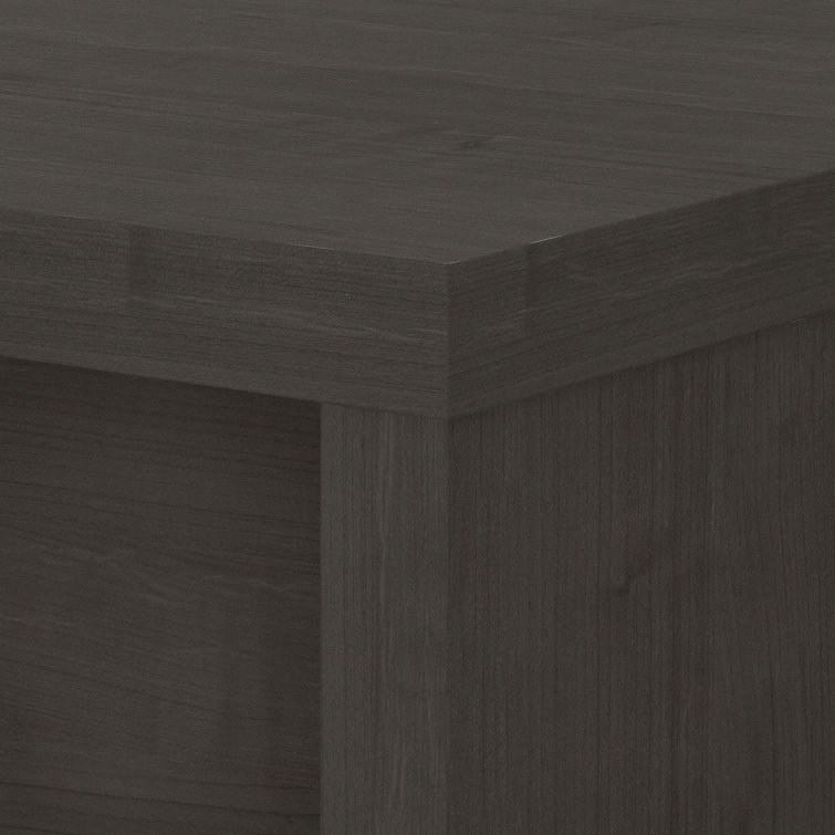Charcoal Maple 60" Wood Desk with Filing Cabinet