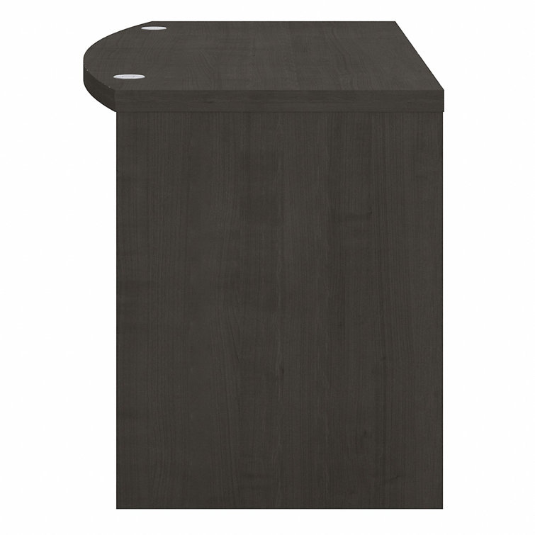 Charcoal Maple 60" Wood Desk with Filing Cabinet