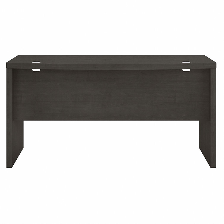 Charcoal Maple 60" Wood Desk with Filing Cabinet