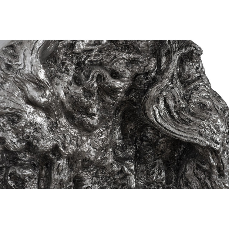 Large Silver Contemporary Cast Root Wall Sculpture