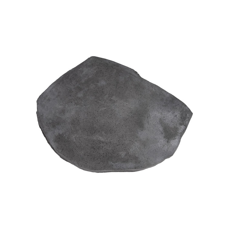 Slate Gray Oval Cast Stone Coffee Table, 45"