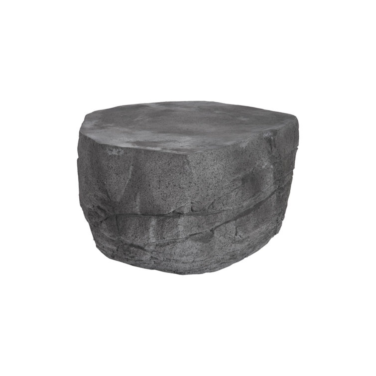 Slate Gray Oval Cast Stone Coffee Table, 45"