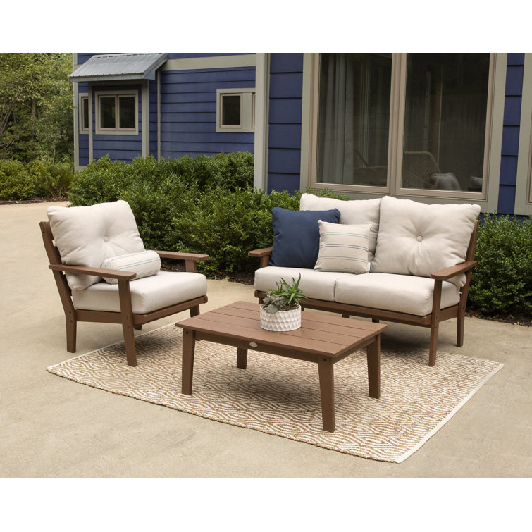 Lakeside Slate Grey 36" All-Weather POLYWOOD Outdoor Coffee Table