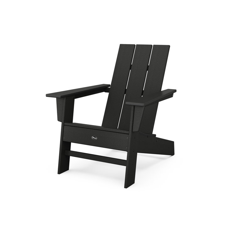Eastport Charcoal Black Modern Adirondack Chair with Arms