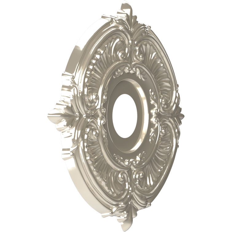 Attica 10" Bright Coat Chrome Thermoformed PVC Ceiling Medallion