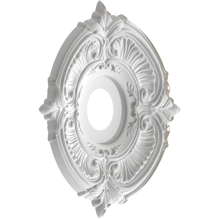 Attica 10" Bright Coat Chrome Thermoformed PVC Ceiling Medallion