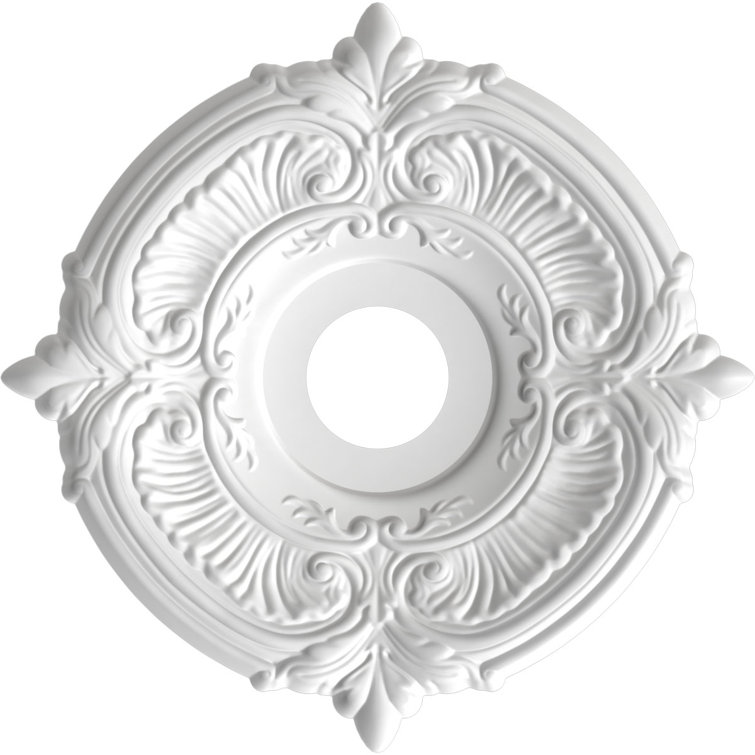 Attica 10" Bright Coat Chrome Thermoformed PVC Ceiling Medallion
