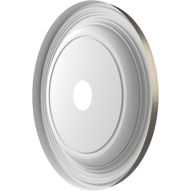 16" Universal Aged Metallic Weathered Steel PVC Ceiling Medallion