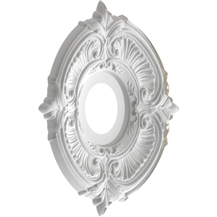 Attica 10" Bright Coat Chrome Thermoformed PVC Ceiling Medallion