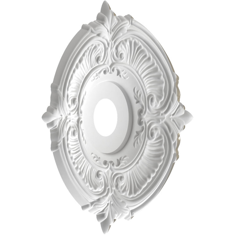 Attica 10" Bright Coat Chrome Thermoformed PVC Ceiling Medallion