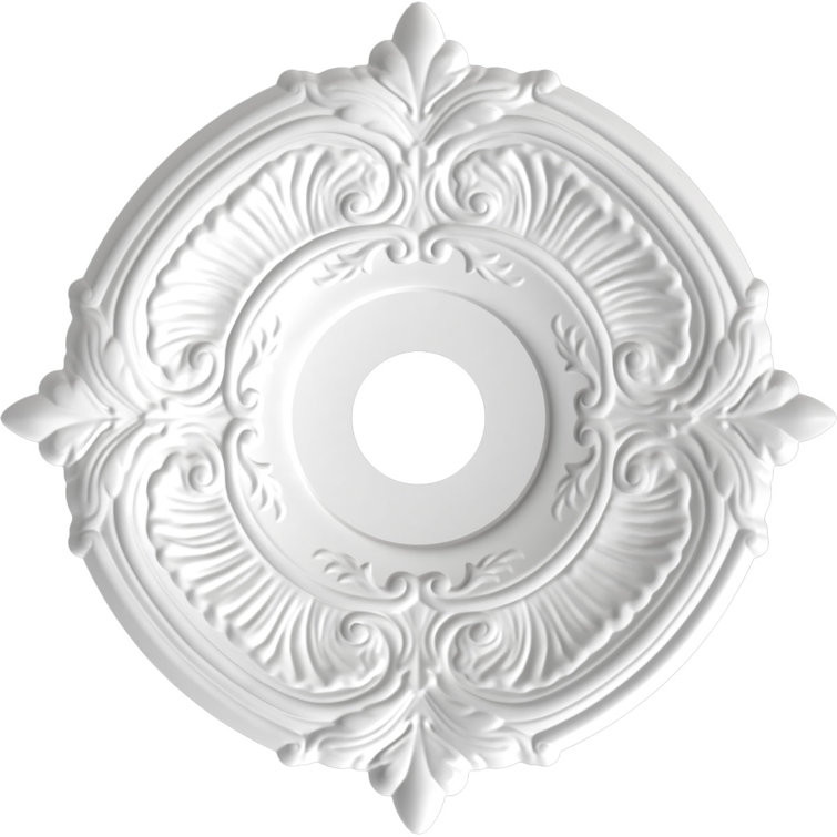 Attica 10" Bright Coat Chrome Thermoformed PVC Ceiling Medallion