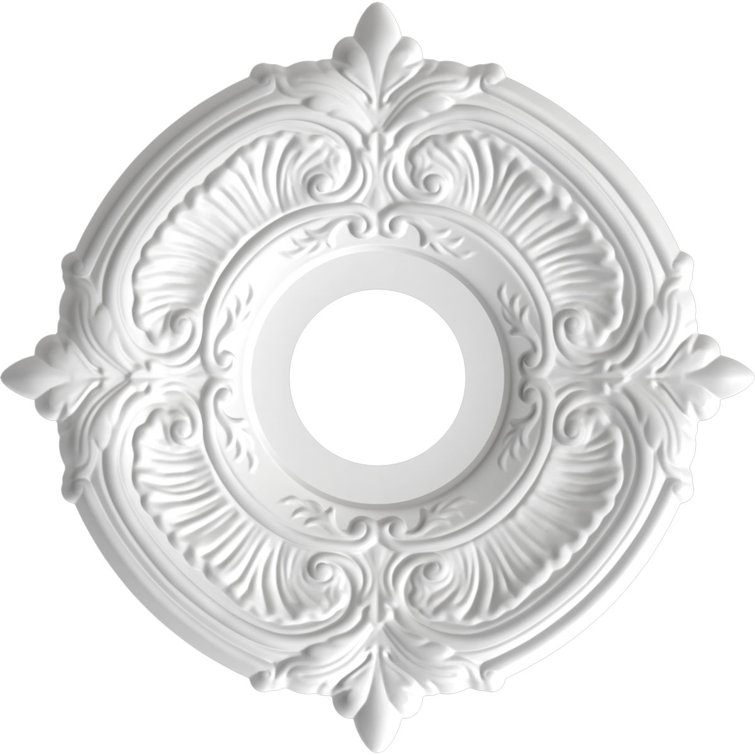 Attica 10" Bright Coat Chrome Thermoformed PVC Ceiling Medallion