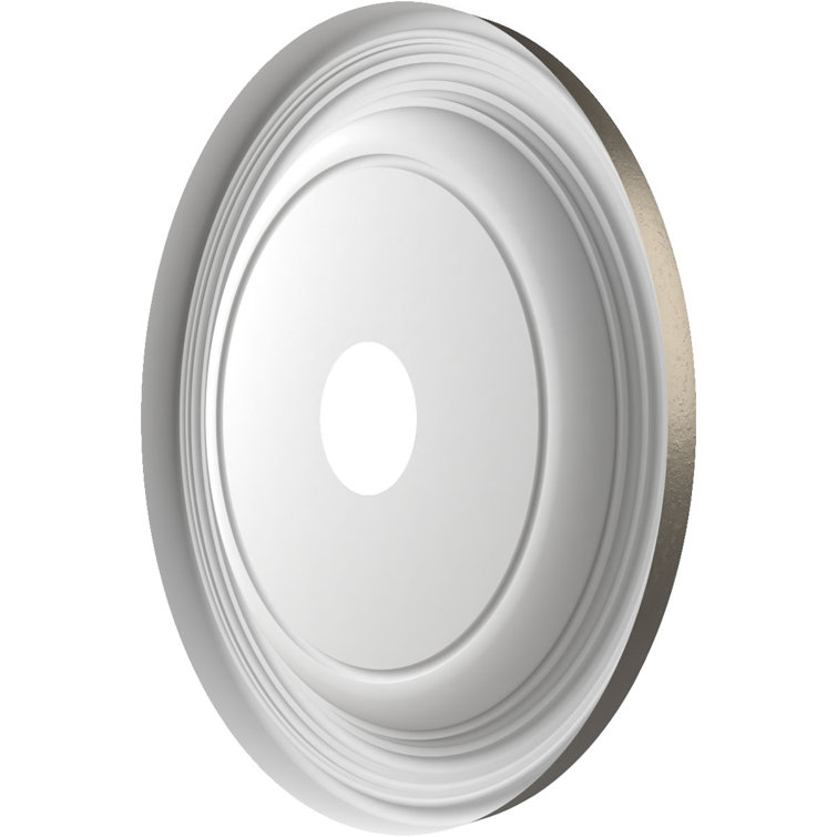 16" Universal Aged Metallic Weathered Steel PVC Ceiling Medallion