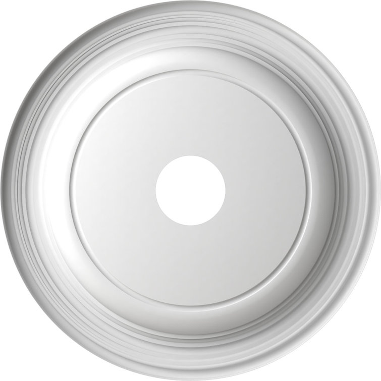 16" Universal Aged Metallic Weathered Steel PVC Ceiling Medallion