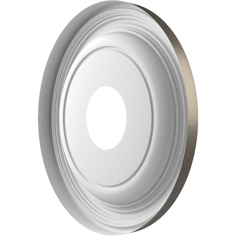 16" Universal Aged Metallic Weathered Steel PVC Ceiling Medallion
