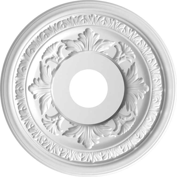 Baltimore White Thermoformed PVC Ceiling Medallion, 10" Diameter
