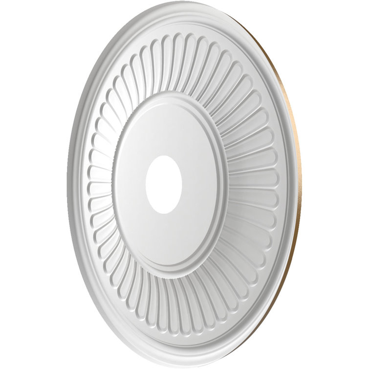 Berkshire 19'' White Thermoformed PVC Ceiling Medallion