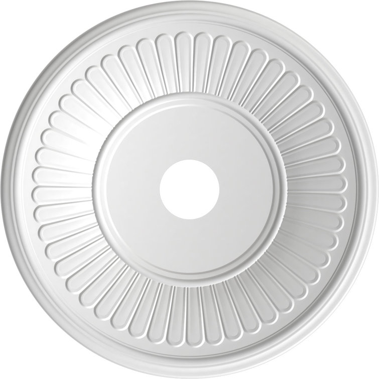 Berkshire 19'' White Thermoformed PVC Ceiling Medallion