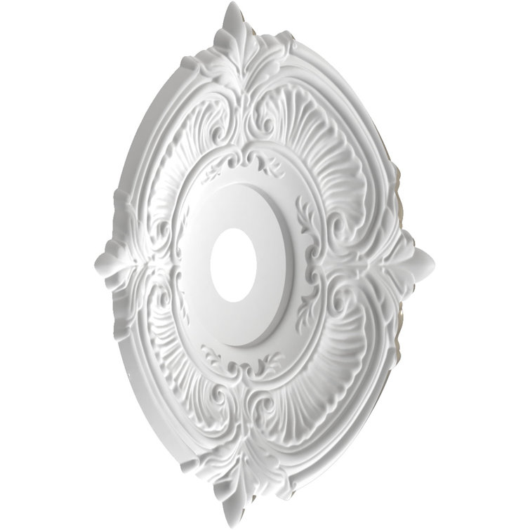 Attica 10" Bright Coat Chrome Thermoformed PVC Ceiling Medallion