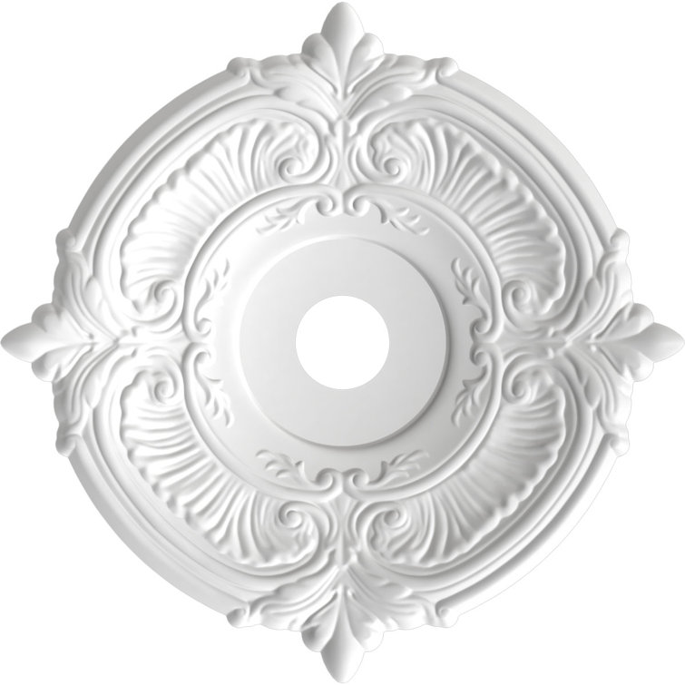 Attica 10" Bright Coat Chrome Thermoformed PVC Ceiling Medallion