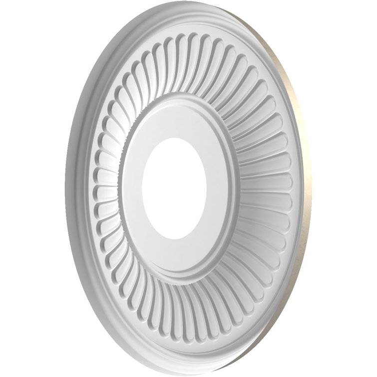 Berkshire 19'' White Thermoformed PVC Ceiling Medallion