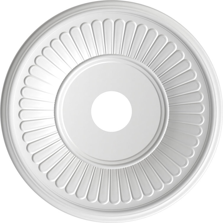 Berkshire 19'' White Thermoformed PVC Ceiling Medallion