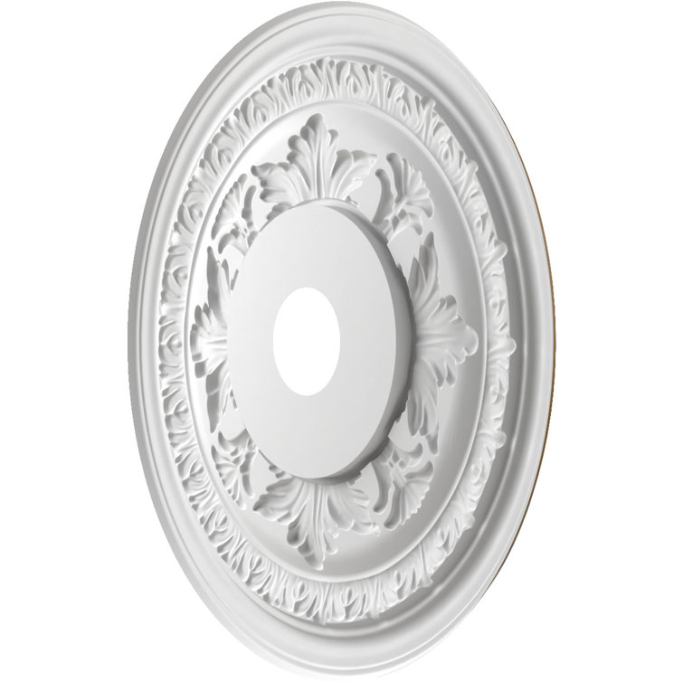Baltimore White Thermoformed PVC Ceiling Medallion, 10" Diameter