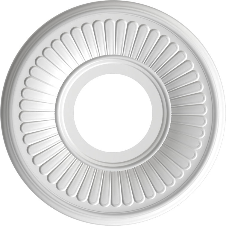 Berkshire 19'' White Thermoformed PVC Ceiling Medallion