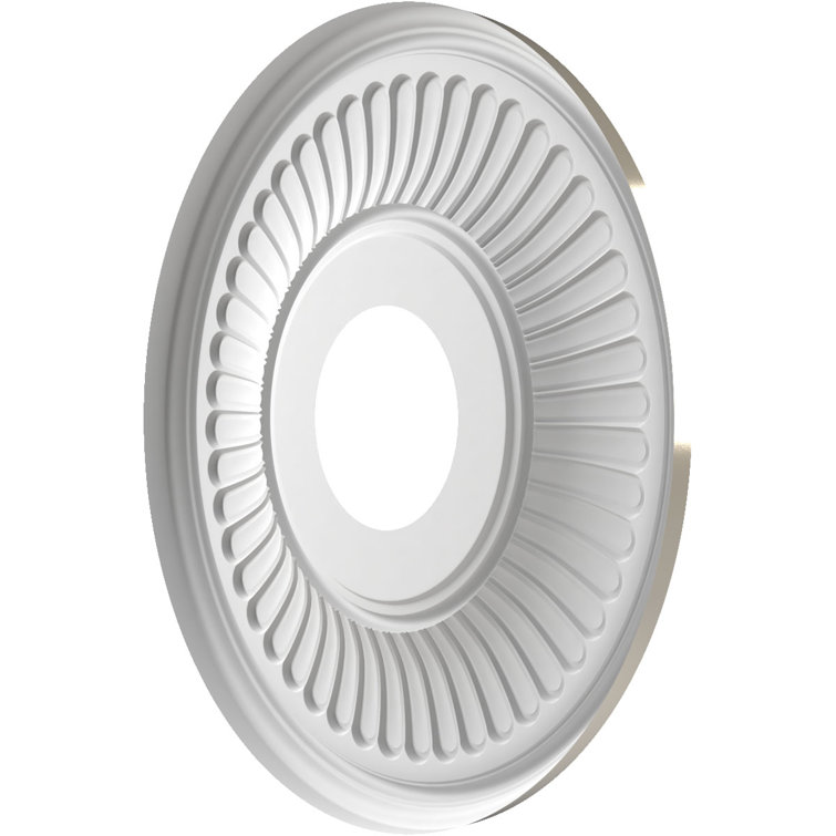 Berkshire 19'' White Thermoformed PVC Ceiling Medallion