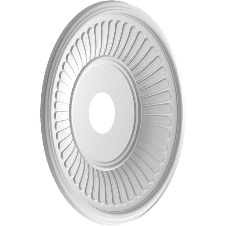 Berkshire 19'' White Thermoformed PVC Ceiling Medallion