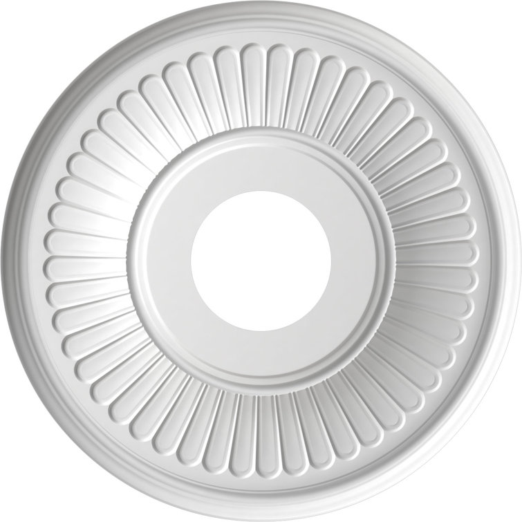 Berkshire 19'' White Thermoformed PVC Ceiling Medallion