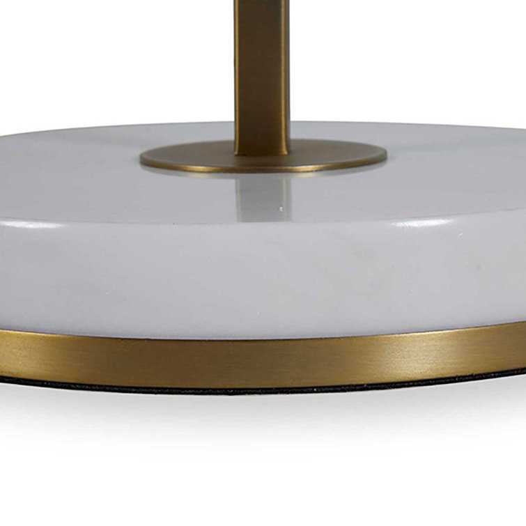 Kerry 35'' Gray and Gold Contemporary Marble Table Lamp