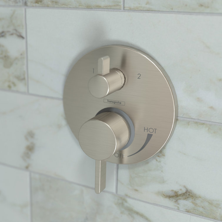 Brushed Black Wall-Mounted Lever Shower Trim