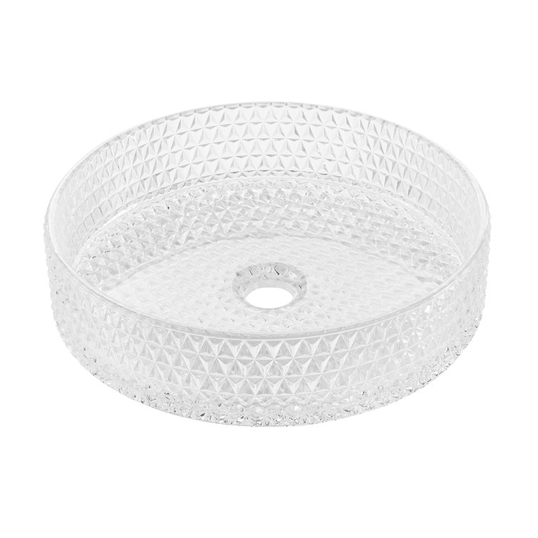 Cache 15.35" Clear Glass Round Above-Counter Vessel Sink