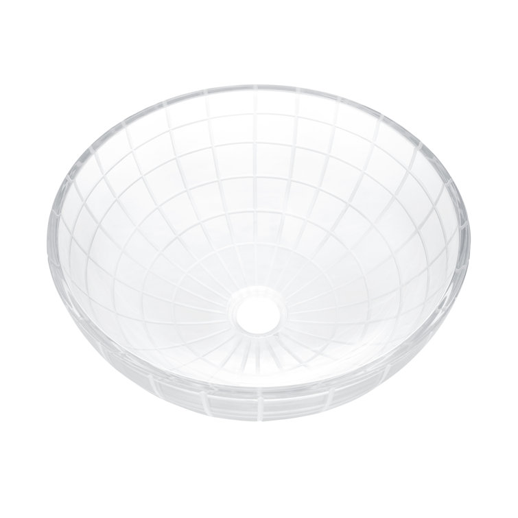 Virage 16" Clear Glass Round Vessel Sink