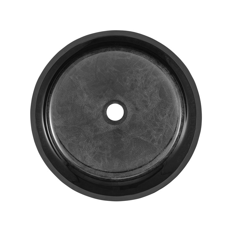 Avallon Black Round Glass Above-Counter Vessel Sink