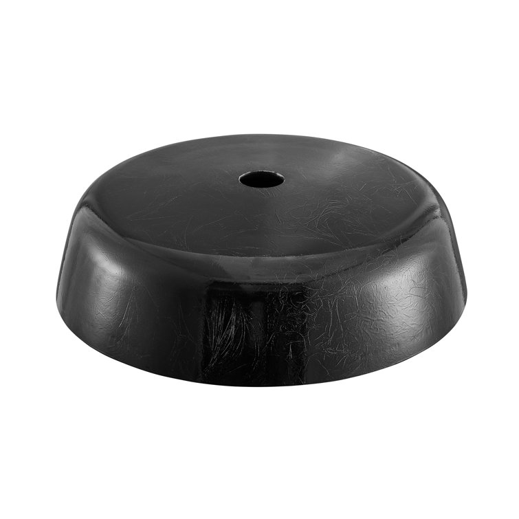 Avallon Black Round Glass Above-Counter Vessel Sink