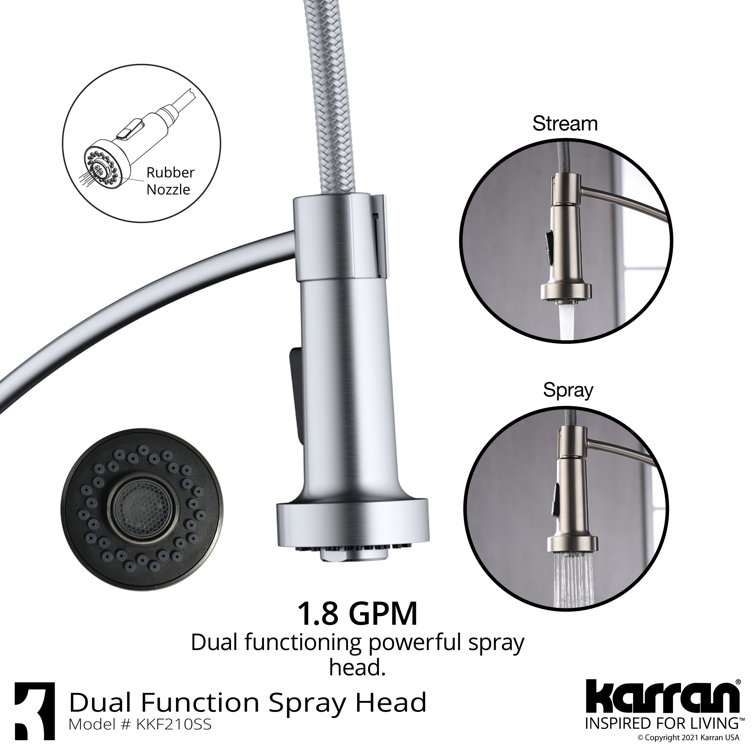 Scottsdale Stainless Steel Single-Handle Pull-Down Kitchen Faucet