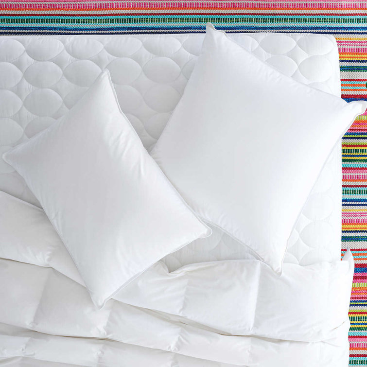 Queen Size White Organic Cotton Feather Down Pillow